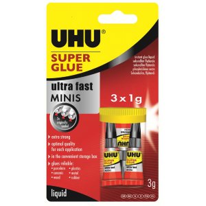 Sekundenkleber Mini 3Stk UHU - 1g Sekundenkleber Mini 3Stk UHU - 1g