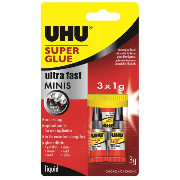 Sekundenkleber Mini 3Stk UHU - 1g