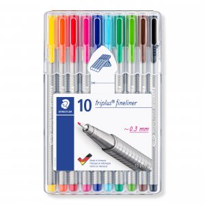 Fineliner Triplus 0,3 mm - 10 Stifte Fineliner Triplus 0,3 mm - 10 Stifte