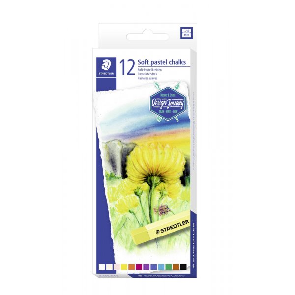 Weiche Pastellkreiden - 12 Buntstifte