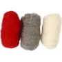 Kardierte Wolle - Rot-Wei-Harmonie - 3 x 10 g