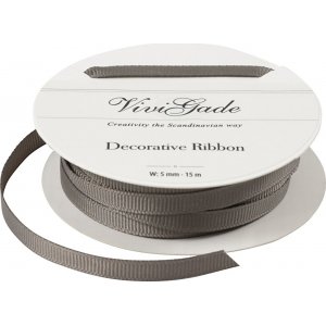 Ripsband - Grau - 15 m Ripsband - Grau - 15 m