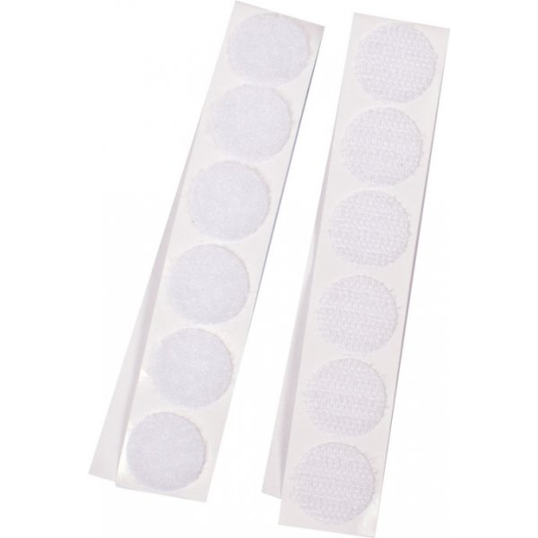 Klettband rund wei 20 mm 12 Sets selbstklebend