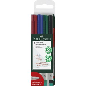 Markierstift - Faber-Castell - Multimark non permanent - 4 Stück Größe S Markierstift - Faber-Castell - Multimark non permanent - 4 Stück Größe S