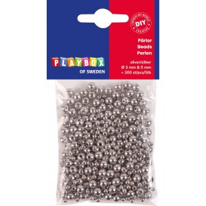Silberfarbene Perlen 300 Stk Silberfarbene Perlen 300 Stk