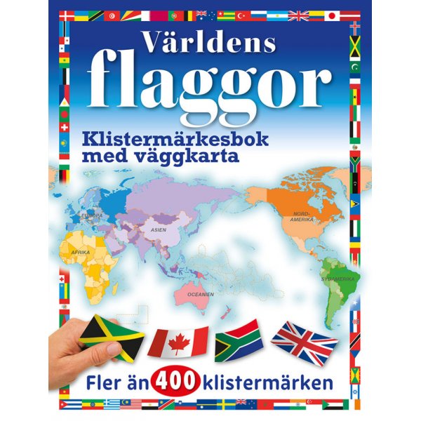Flaggen der Welt; Stickerbuch mit Wandkarte