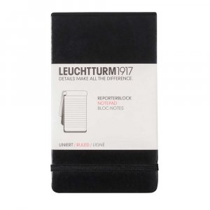 Notizblock A6, hart liniert - Schwarz Notizblock A6, hart liniert - Schwarz