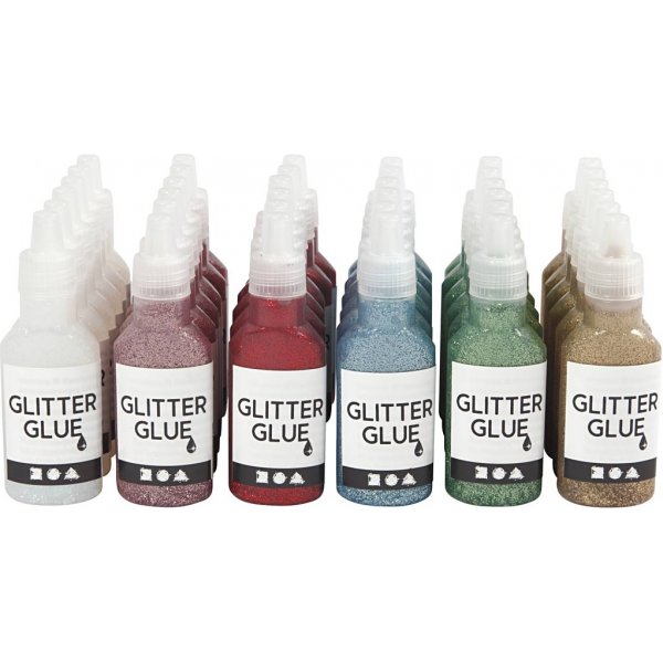 Glitzerkleber - 36 x 25 ml