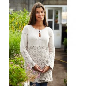 Strickanleitung - Damen-Tunika mit Spitzenmuster Strickanleitung - Damen-Tunika mit Spitzenmuster
