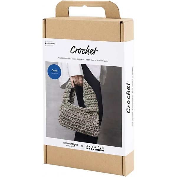 DIY Kit Hkeln, olivgrn, stabile Tasche