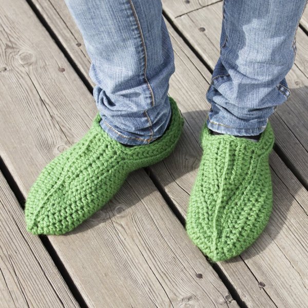 Hkelanleitung - Hausschuhe hkeln