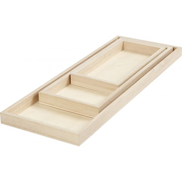 Tabletts - lnglich - 3 Stk