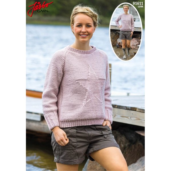 Strickanleitung - Damenpullover mit Stern