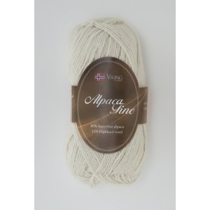 Wikingergarn Alpaka Fein 50g - Naturweiß (602) Wikingergarn Alpaka Fein 50g - Naturweiß (602)