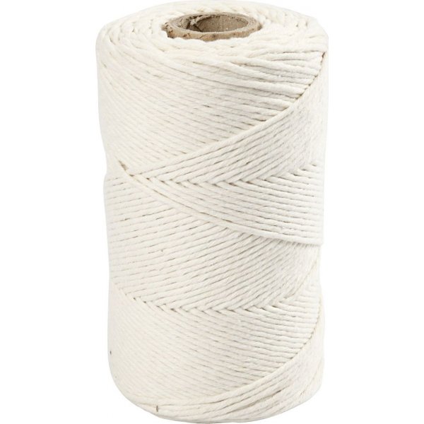 Makramee-Garn - gebrochenes Wei - 2 mm - 198 m