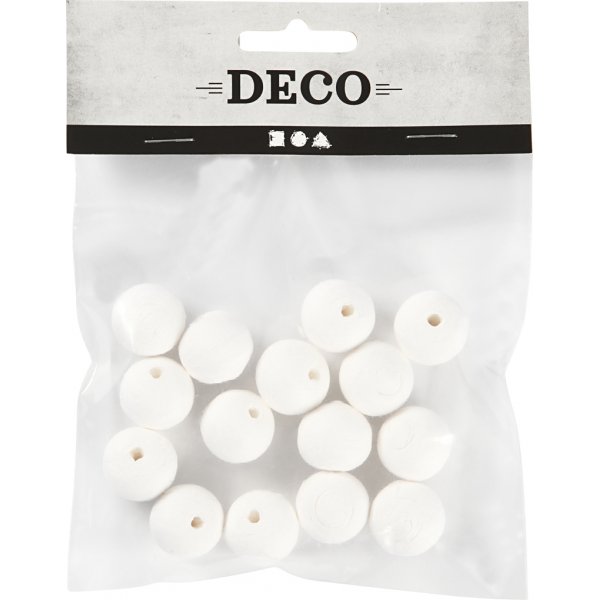 Flirtkugeln - wei - 20 mm - 15 Stk