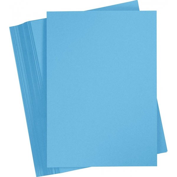 Farbiger Karton - Trkisblau - A4 - 180 g - 100 Blatt