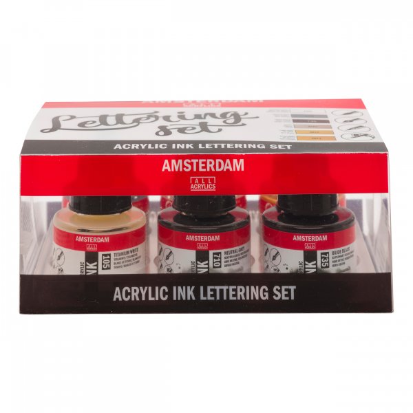 Acrylmarker Amsterdam 6x30 ml - Schriftzug