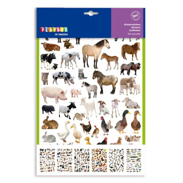 Tieraufkleber 300 Stk