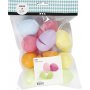 Plastikei - 2-teilig - Pastellfarben - H6 cm - 12 Stk
