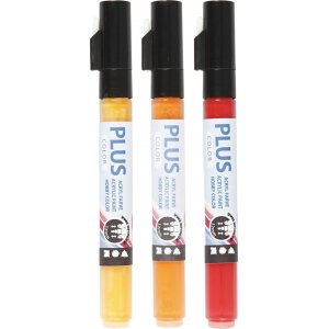 Plus Color Marker - Kürbis - Purpurrot - Gelbe Sonne - 3 Stk Plus Color Marker - Kürbis - Purpurrot - Gelbe Sonne - 3 Stk