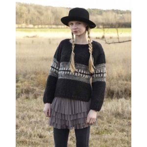 Strickanleitung - Langärmliger gemusterter Damenpullover Strickanleitung - Langärmliger gemusterter Damenpullover