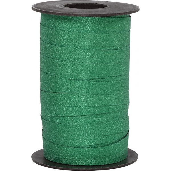 Geschenkkordel - Grn - Glitzer - 100 m