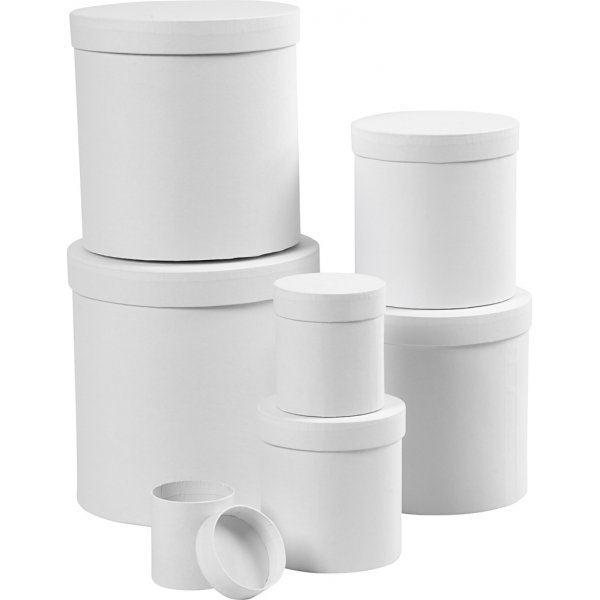 Asche - wei - rund - 7 Stk