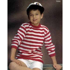Strickanleitung - Gestreifter Pullover (12 Jahre) Strickanleitung - Gestreifter Pullover (12 Jahre)