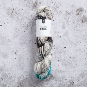 Merino Raggi 100g - Schwarz & Aqua Merino Raggi 100g - Schwarz & Aqua