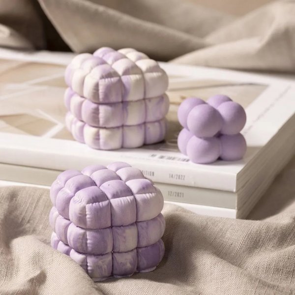 Silikonform - Wrfel mit Blasen