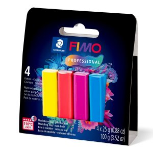 Ofenhärtende Modelliermasse FIMO professional true colors 100 g - 4 Farben Ofenhärtende Modelliermasse FIMO professional true colors 100 g - 4 Farben