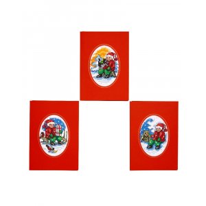 Stickset Weihnachtskarte - Sitzende Weihnachtsmänner Stickset Weihnachtskarte - Sitzende Weihnachtsmänner