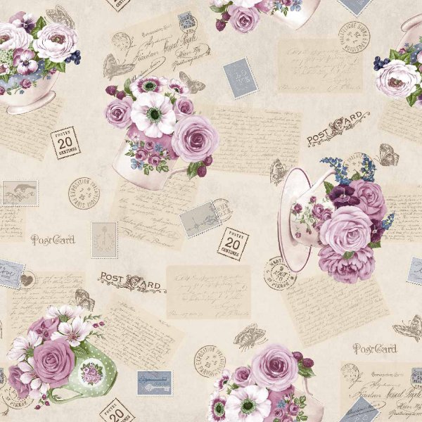 Plane PVC Blumen/Buchstaben - Rosa