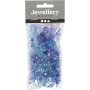Facettierte Kunststoffperlen Harmony - gemischt - blaue Harmonie - 45 g