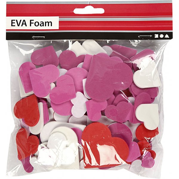 Dekorative Gummiherzen - gemischte Farben - 200 Stk