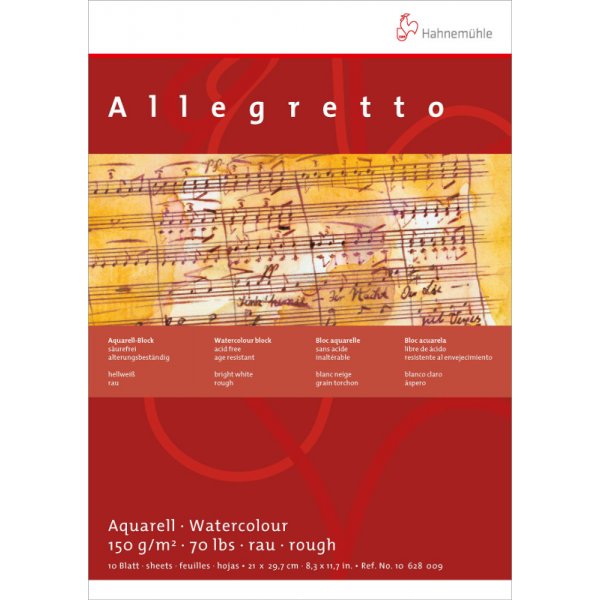 Aquarellblock Hahnemhle Allegretto 150g Fein-grob