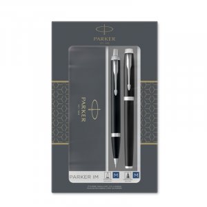 Parker Duo Set IM Black - Kugelschreiber und Füllfederhalter - Mittelblau Parker Duo Set IM Black - Kugelschreiber und Füllfederhalter - Mittelblau