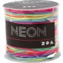 Mehrfarbige Krawattenschnur - Neonfarben - 28 m
