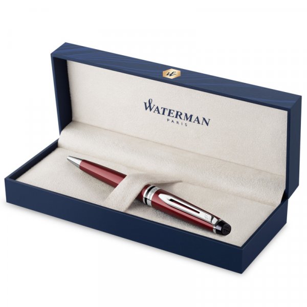Kugelschreiber Waterman Expert Dark Red - Chrome Trim - Medium