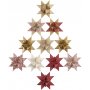 Sternstreifen - Gold - Glitzer, Lack - 6,5+11,5 cm - 40 Streifen