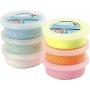 Foam Clay - Pastellfarben - Glitzer - 6 x 14 g