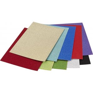 Glitzerkarton - gemischte Farben - A4 - 50 Blatt Glitzerkarton - gemischte Farben - A4 - 50 Blatt