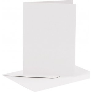 Karten und Umschläge - weiß - 11,5 x 16,5 cm - 6 Sets Karten und Umschläge - weiß - 11,5 x 16,5 cm - 6 Sets