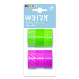 Washitape 6er-Pack grün rosa Washitape 6er-Pack grün rosa