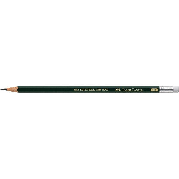 Bleistift Castell 9000 - HB mit Radierspitze