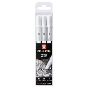Gelstifte Sakura Gelly Roll - 3 Stifte (Weiß 50,08,10) Gelstifte Sakura Gelly Roll - 3 Stifte (Weiß 50,08,10)