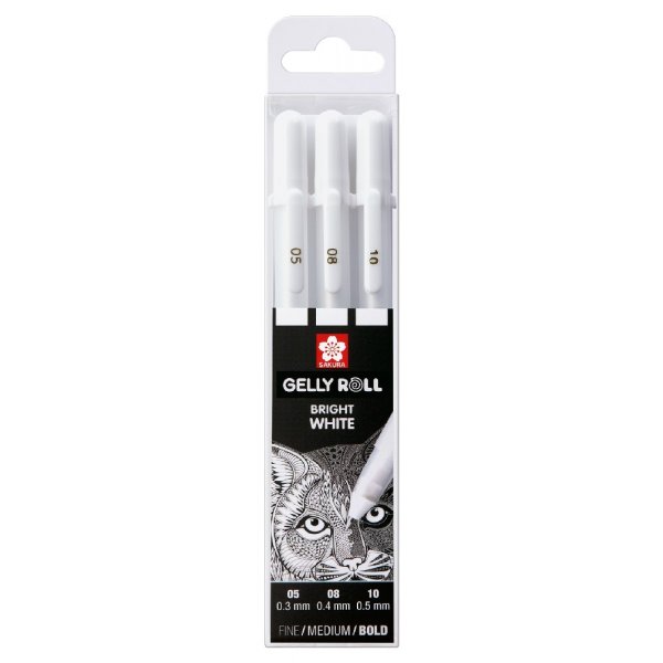 Gelstifte Sakura Gelly Roll - 3 Stifte (Wei 50,08,10)
