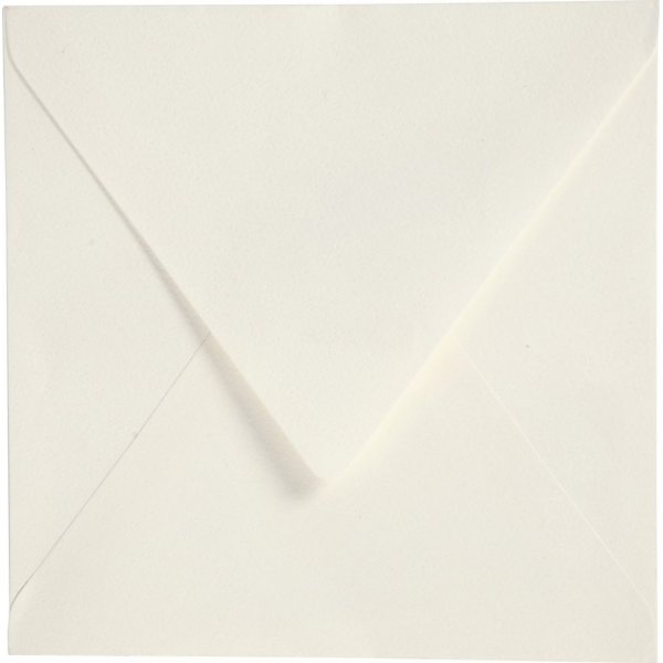 Umschlag - gebrochenes Wei - 16 x 16 cm - 50 Stk