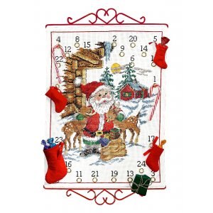 Stickset Kalender - Weihnachtsmann mit Freunden Stickset Kalender - Weihnachtsmann mit Freunden